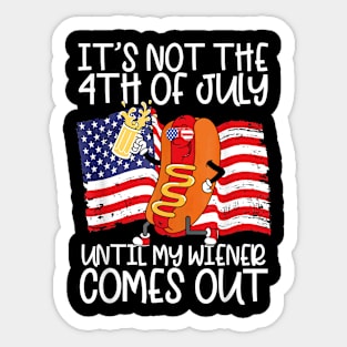 It's Not The 4th of July Until My Weiner Comes Out Graphic Sticker